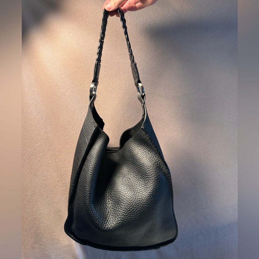 Cole Haan Black Leather Tote Bag